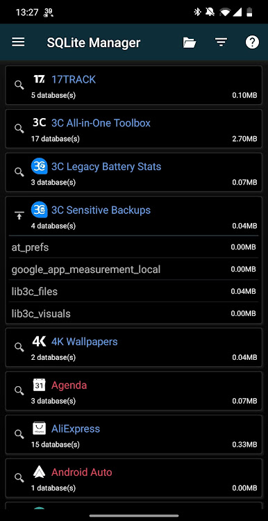 3C SQLite Manager (root) - 1.1.8a - (Android)