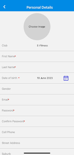 E-Fitness Gym Screen 3