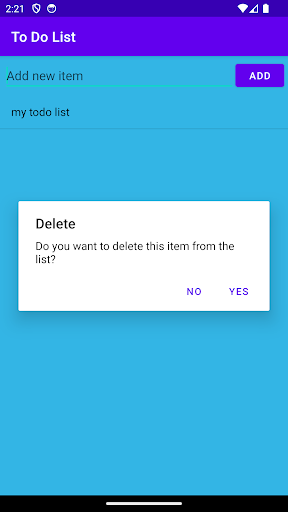To Do List Screen 2