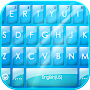 Simple Blue Glass Keyboard The