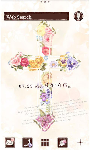 Android application Cute Theme-Floral Cross- screenshort