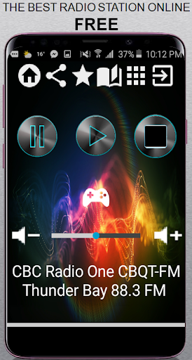 Android application CBC Radio One CBQT-FM Thunder screenshort
