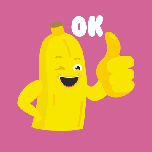 Banana Stickers - WAStickerApp