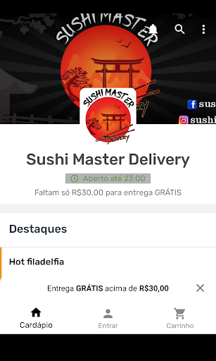 Android application Sushi Master Delivery screenshort