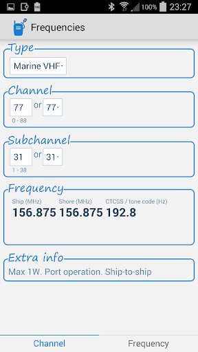 Frequencies Screen 3