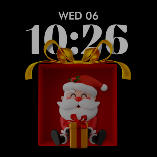 Screenshot of Christmas watch face