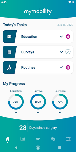 Android application mymobility Patient App screenshort