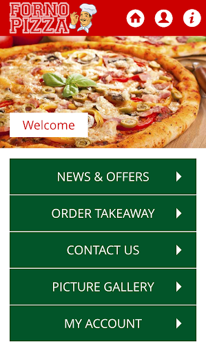 Android application Forno Pizza screenshort