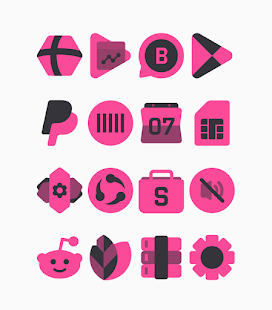 Varwil Pink - Captura de pantalla del paquete de iconos
