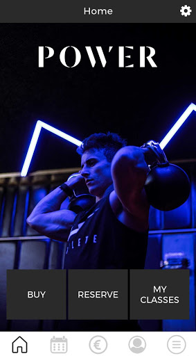 Android application Power Gym Booking screenshort