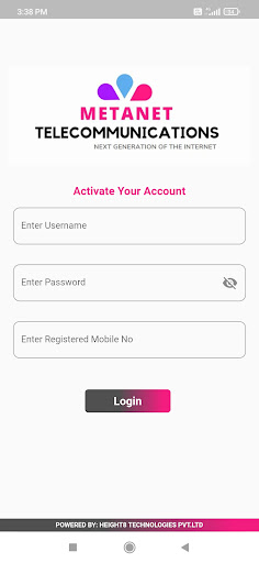 Android application Metanet Subscriber screenshort