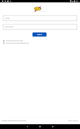 Screenshot of South Central Power