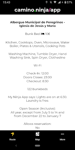 Camino Ninja App Screen 3