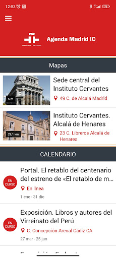 Android application Agenda Madrid IC screenshort