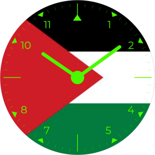 Android application Palestine Analog Watch Face screenshort