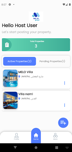 Android application MELO-HOST screenshort