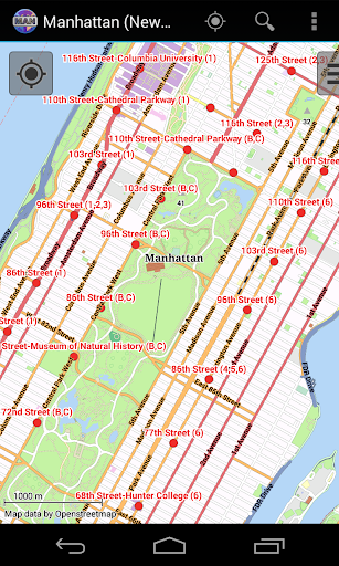 Android application Manhattan City Map Lite screenshort