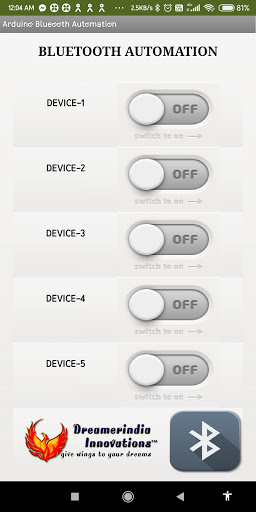 Arduino Bluetooth Automation