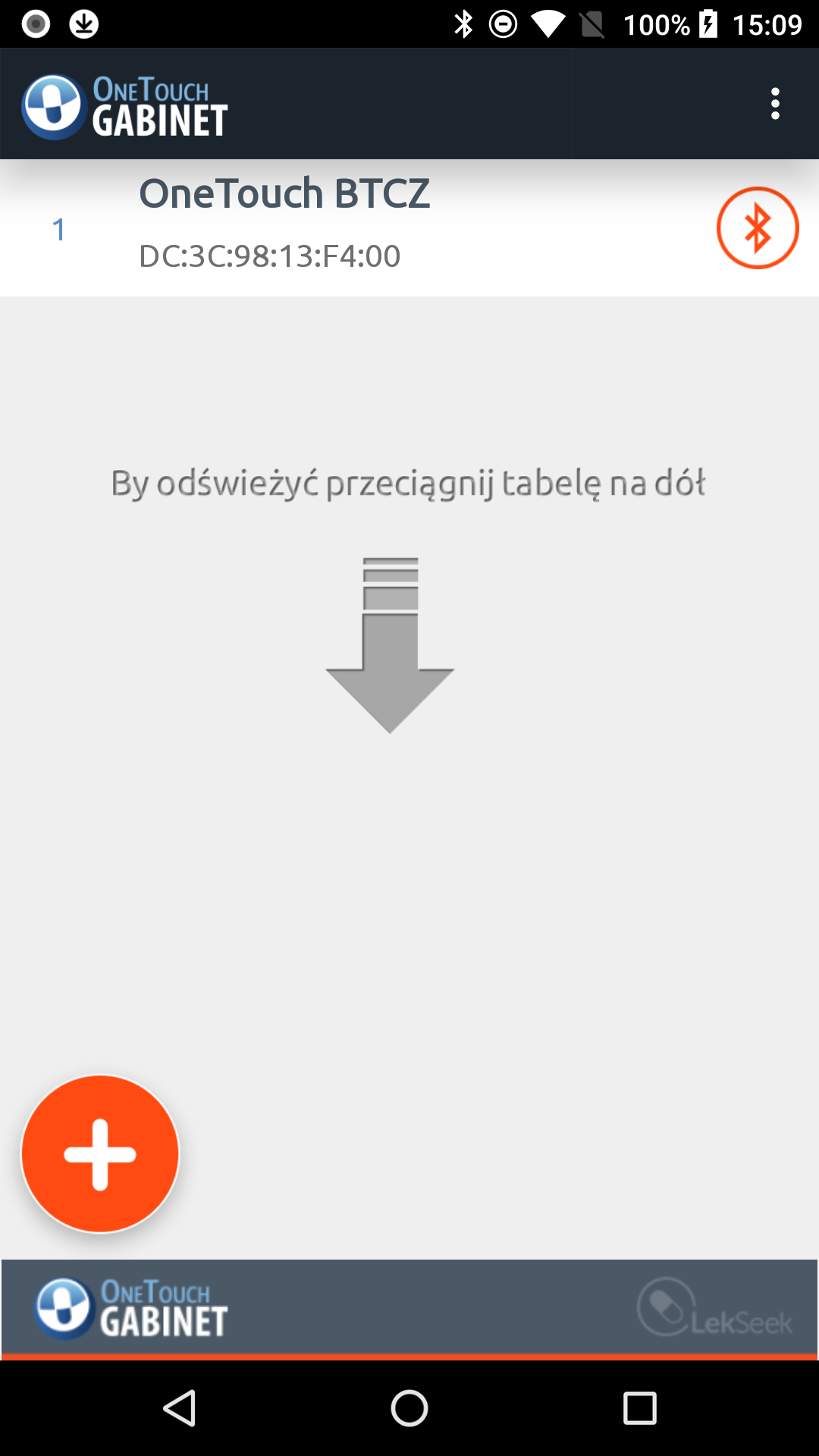 Android application OneTouch Gabinet screenshort