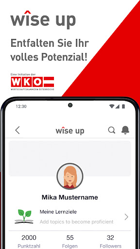 Android application wise up screenshort