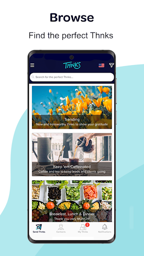 Android application Thnks screenshort