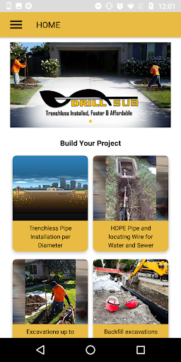 Android application Drill Sub screenshort