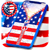 USA flag zipper lock screen icon