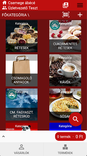 Android application Rétescake szoftver screenshort