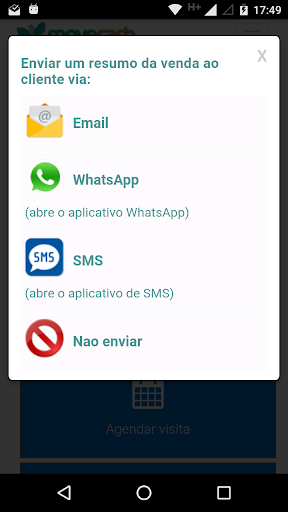Gestão de Vendas Movecash Screen 3
