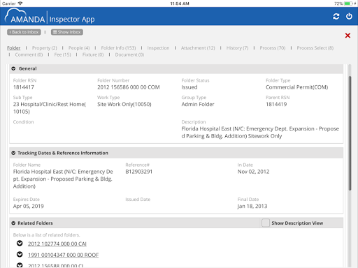 Inspector App Screen 2