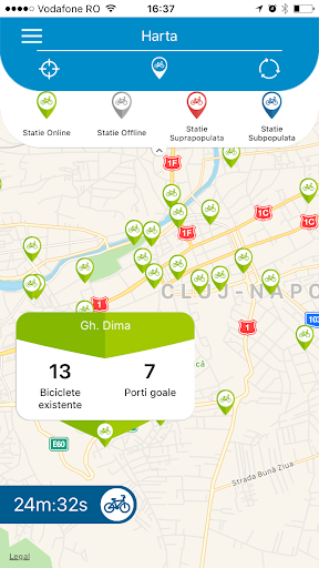 Android application ClujBike screenshort