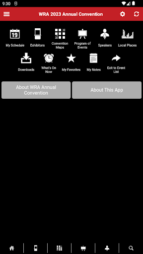 WRA Events Screen 2