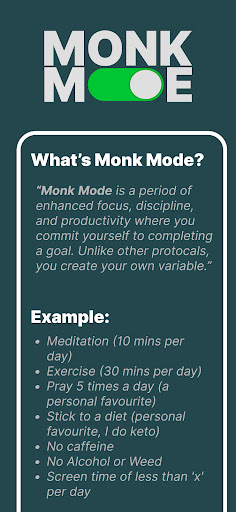 Monk Mode Screen 2