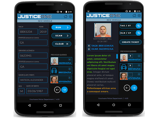 JusticeONE: eTicketing Mobile Screen 3