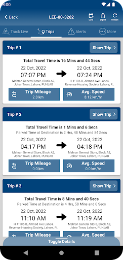 Unique Track - GPS Car Tracker Screen 2