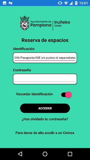 Android application CIVIVOX PAMPLONA screenshort