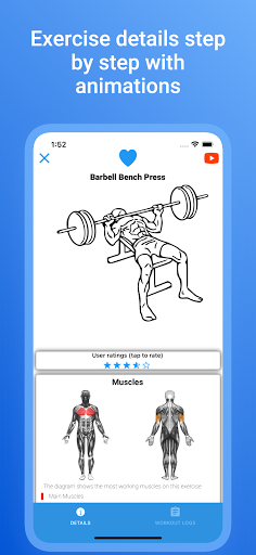 myWorkout - Fitness & Training Screen 3