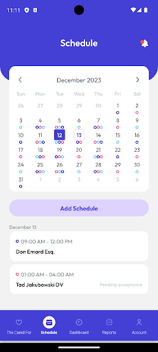 The CareTracker Screen 2