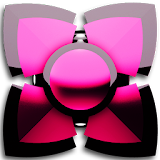 pink black 3D Next Launcher icon