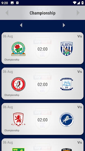 Millwall FC Fan App Screen 2