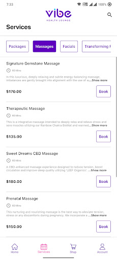 Vibe Health Lounge Screen 2