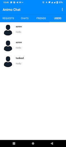 Android application Animochat screenshort