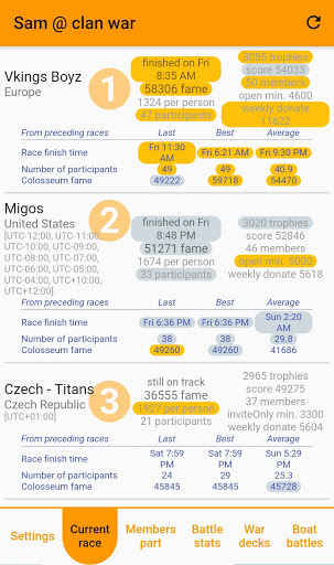 Android application Clan War Analyzer screenshort