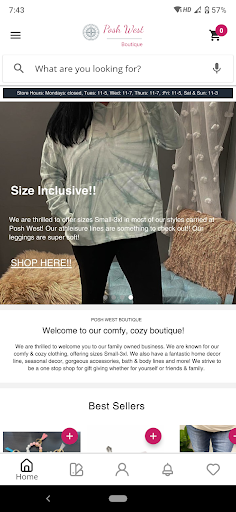 Android application Posh West Boutique screenshort
