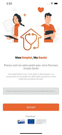 Android application Mon Emploi Ma Santé screenshort