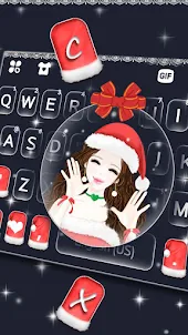 Cute Christmas Girl 主題鍵盤