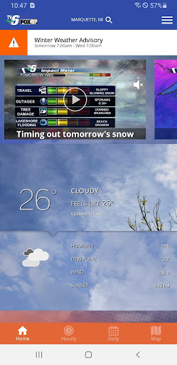 Android application TV6 & FOX UP Weather screenshort