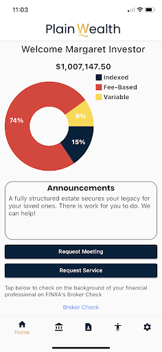 Android application Plain Wealth screenshort