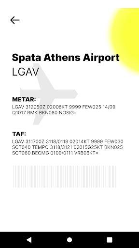 Greek METAR Screen 3