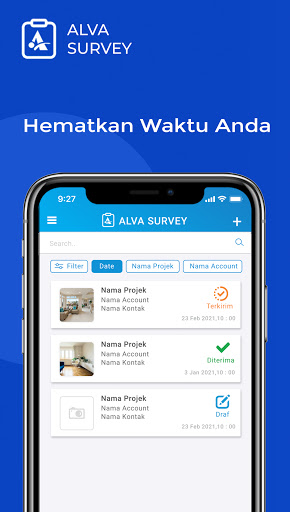 Android application ALVA Survey screenshort
